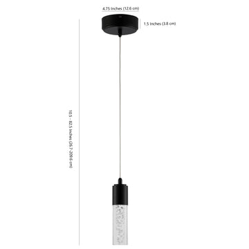Bolha 4.75" Bubble Acrylic/Iron Modern Minimalist Integrated LED Pendant